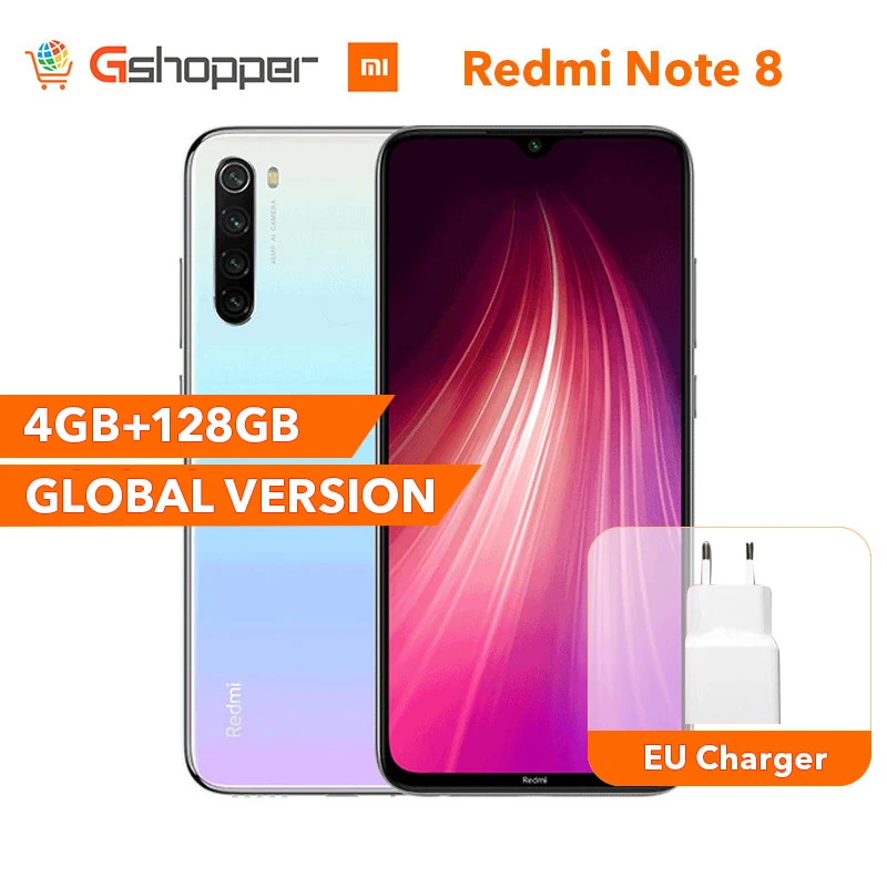 

Original Global Version Redmi Note 8 4GB 128GB Octa Core Smartphone Snapdragon 665 48MP 6.3" Screen 18W Fast Charger Cellphone