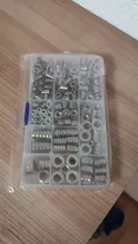 Tuercas de inserción de madera, cabezal hexagonal con brida, M4, M6, M8, M10, rosca de Zinc, surtido de 230 Uds.