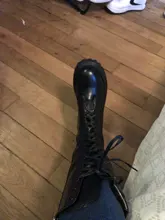 Botas hasta la rodilla de piel sintética con plataforma gruesa para Mujer, botines largos con cordones, con cremallera, estilo Punk, Chelsea, 2020