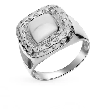 

Silver ring with cubic zirconia sunlight sample 925