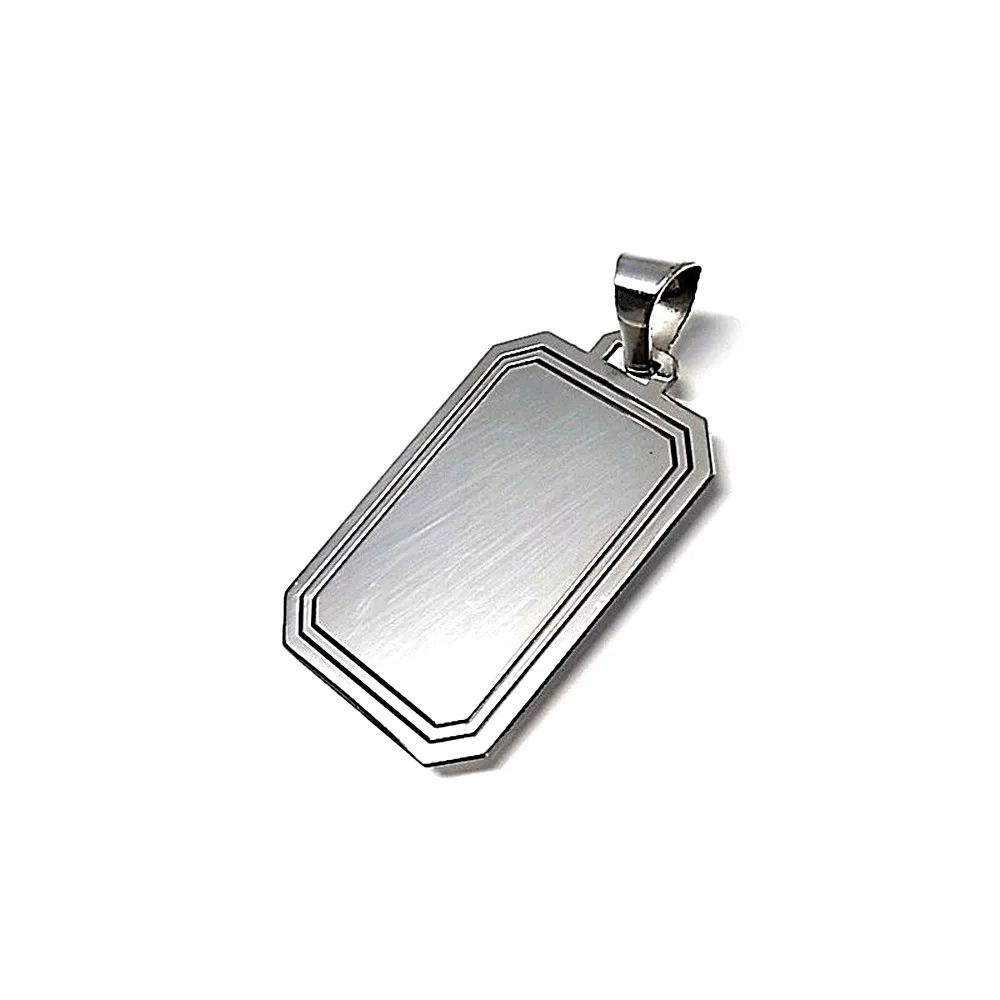 Sterling silver pendant 925m 27mm. Rectangular sheet [AA8279] | Украшения и аксессуары