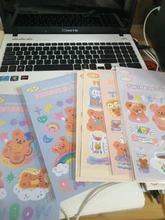 Mohamm-pegatinas de oso brillantes serie Milkjoy, decoración de papel de álbum de recortes, papelería creativa, estilo coreano, 1 ud.