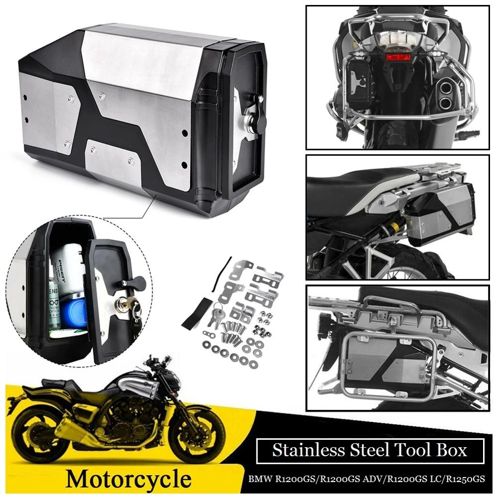 For BMW R1200GS 2004-2019 LC ADV R1250GS Adventure 2019 Motorcycle Aluminum Tool Box Toolboxes 4.2 Liter For BMW R1200GS 2004-2019 LC ADV R1250GS Adventure 2019 Motorcycle Aluminum Tool Box Toolboxes 4.2 Liter