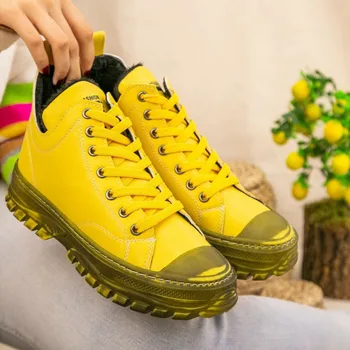 

Ewan Yellow Women 'S Skin Boots 2021 Winter Fashion Stylish, Casual and Comfortable Clothing, Orthopedic Thermo Soles, lace-up Sports Postal