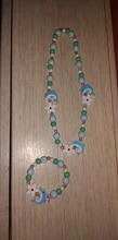 Sweater Necklace Bracelet Gifts Flower-Animal Wooden Children Jewelry Girls Cute Cartoon