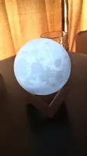 Night-Light Moon-Lamp Touch-Switch Bedroom-Decoration LED Birthday-Gift 3d-Print Rechargeable