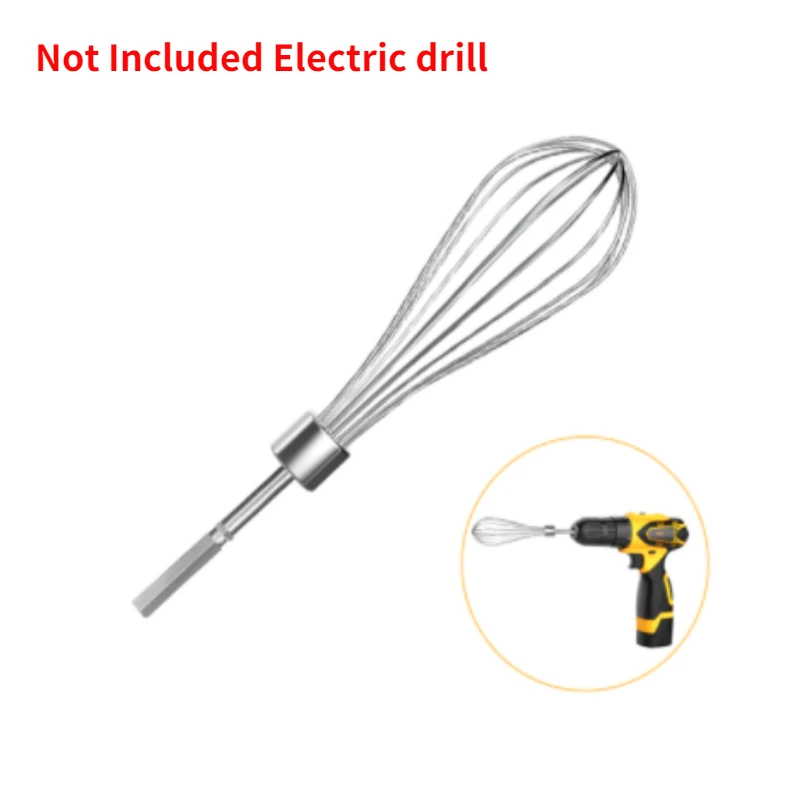 Batteur à œufs en acier inoxydable, batteur à main adapté à la perceuse,  crochets pétrisseurs Batteur Electrique mélangeur électrique, crème, pâte,  fouet, cuisson, accessoires de cuisine - AliExpress