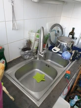 Grifo de cocina inteligente con Sensor de rotación de 360, grifo mezclador de una manija, dos modos de agua, grúa de fregadero, frío y caliente