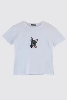 

Trendyol Embroidered Semifitted Knitted T-Shirt TWOSS20TS1528