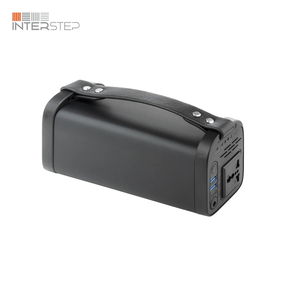 Внешний аккумулятор INTERSTEP PST 150PD 40000мАч быстрый заряд Type C 45 Вт розетка 220 B