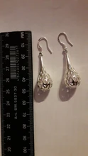 Wedding-Jewelry Long-Earrings Teardrop Gifts 925-Silver Women for Hollow