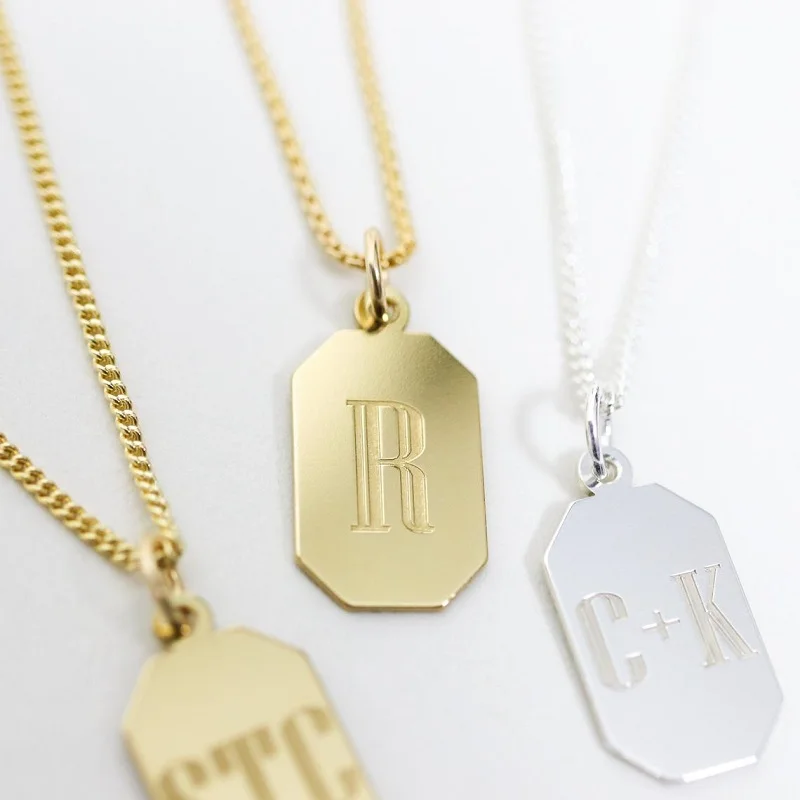 Collar personalizado para hombre, Gargantilla con de identificación personalizada, grabado de nombre de letra, joyería conmemorativa de acero inoxidable, artículos de envío directo - AliExpress Joyería y accesorios