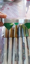Bolígrafo de dibujo de resina epoxi dorado y plateado, 6 uds., rotulador de punta de hoja dorada, pintura acrílica, marcador permanente metálico
