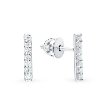 

Silver earrings with cubic zirconia sunlight sample 925