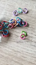 Lote de anillos de Metal de colores para hacer joyas, 100 unidades, 1,2x8mm, único abierto