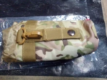 Bolsa de botella de agua para caza, sistema Molle, hervidor, funda cartuchera, acampada, ciclismo, bolsa con cierre de cordón, mochila táctica