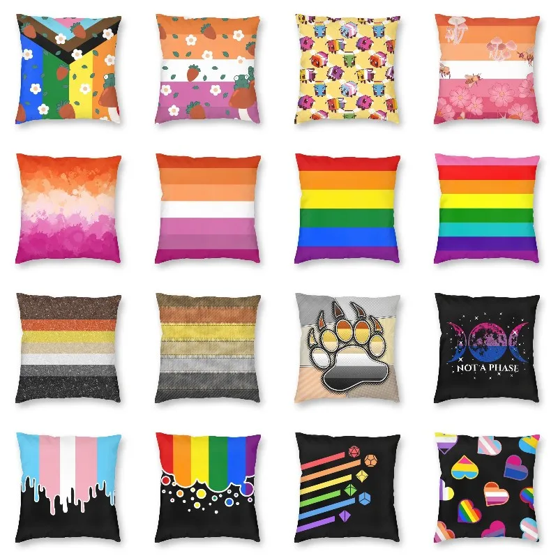 Heartstopper Rainbow Kawaii Pillowcase Polyester Cushion Cover Decor Lgbt  Yaoi Boy Love Pillow Case Cover Bedroom Square 45*45cm - AliExpress