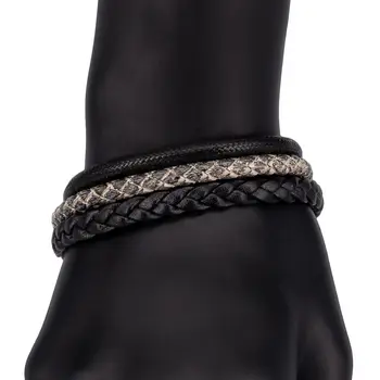 

Leather bracelet otokodesign 54885 (black, magnetic lock, genuine leather)