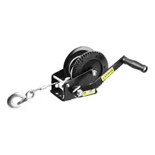 Лебедка STAYER 43112-0.9(Тяга 900 кг, трос 8 м, механическая барабанная лебедка