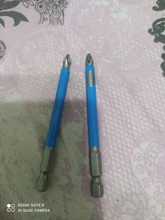 Vástago hexagonal magnético PH2 de 25mm-150mm y 1/4 , puntas de destornillador eléctrico de largo alcance, cabeza única Phillips/Cruz