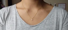 Colgante de plata de ley 925 con diamantes cuadrados pequeños para mujer, collar de oro de 14k, cadena de clavícula Simple brillante para mujer