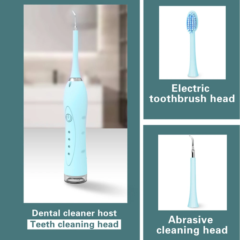 Electric Ultrasonic Dental Scaler Teethbrush Tooth Calculus Remover Cleaner Tooth Stains Tartar Tool with 5 Replaceable Heads Electric Ultrasonic Dental Scaler Teethbrush Tooth Calculus Remover Cleaner Tooth Stains Tartar Tool with 5 Replaceable Heads