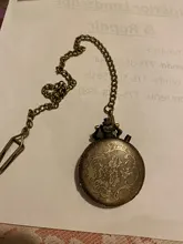 Collar de Flash Led azul luminoso, reloj Vintage único de bronce/plata/oro, motor locomotor, reloj de bolsillo de cuarzo noctilucente