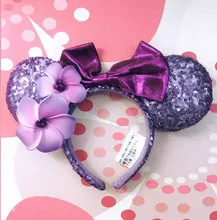 2021 Disney Mickey orejas diadema lentejuelas arcos orejas traje diadema Peter Pan tocado Cosplay felpa adultos/niños diadema regalo