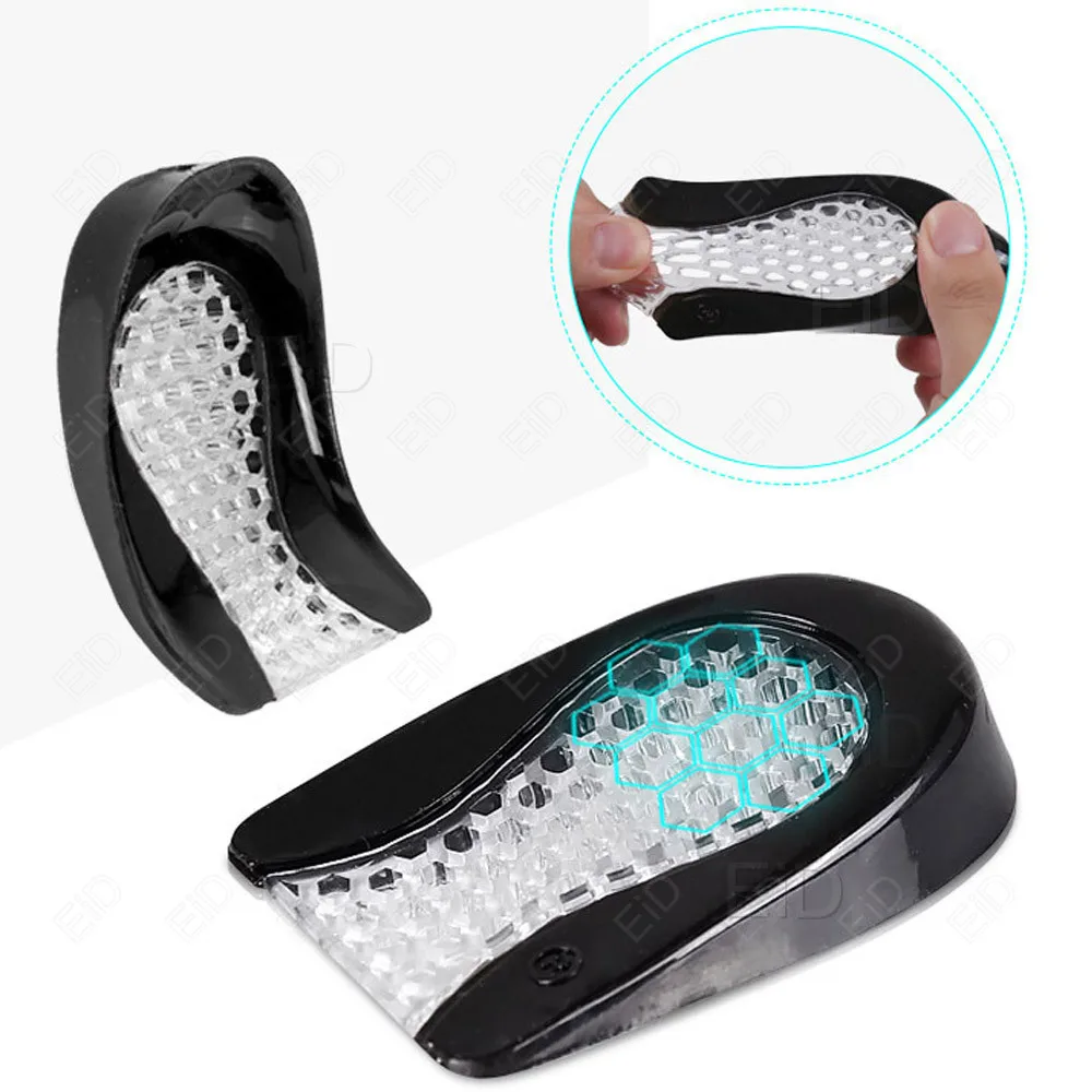 Plantarfasziitis-Einlegesohlen, leicht, weich, elastisch, Silikon-Gel-Lift, Fußgewölbeunterstützung, Fersenbecher für Männer und Frauen, Schuhe, Kisseneinsatz – Detail 5