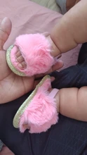 Sandalias con peluche para niñas pequeñas, suela suave de piel sintética, zapatos planos, zapatillas con correa de soporte elástico, 0 a 1 año