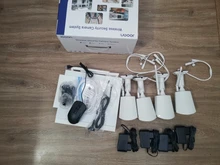 Sistema de cámaras de vigilancia con grabación para seguridad del hogar, conjunto de CCTV inalámbrico de 3MP, impermeable, con wifi y registro de audio y vídeo, para protección de vivienda