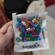 100 unids/lote Color de la mezcla 8x9mm micro pelo temor trenzas bloqueo tubo perlas ajustable esposas clips para el cabello ACCESORIOS Herramienta