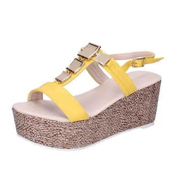 

SOLO SOPRANI sandals women synthetic leather yellow