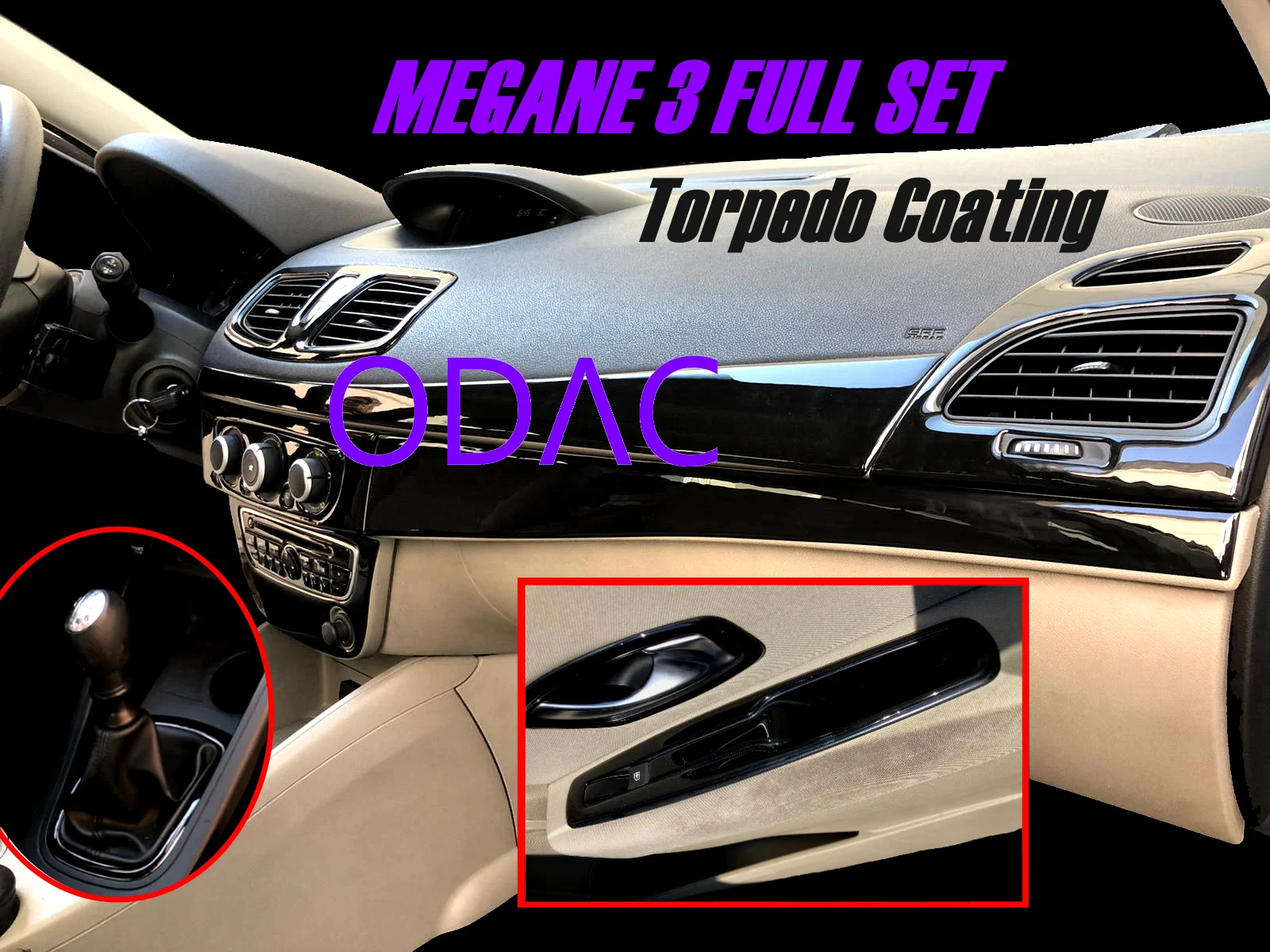 Kit de salpicadero para Renault Megane 3, ODAC, pegatinas interiores, cubierta, para vehículos, accesorios para coche|Pegatinas interiores automotrices| - AliExpress