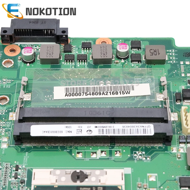 NOKOTION 31BL6MB00N0 материнская плата для ноутбука TOSHIBA SATELLITE L655 серии A000075480 HM55 GMA HD DDR3 DA0BL6MB6G1 Бесплатная Процессор