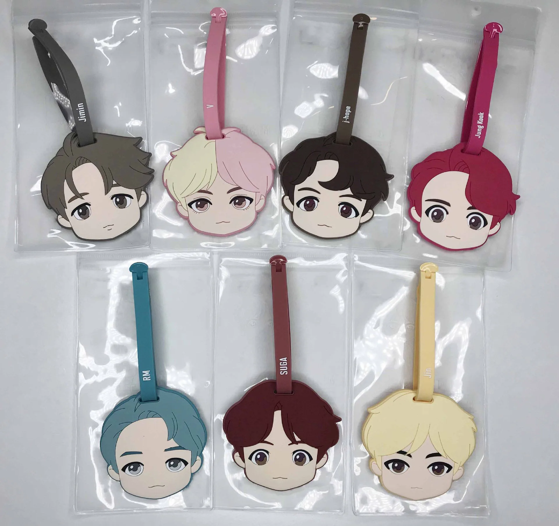 

KPOP House Of Bangtan Boys Silicone Magic Shop Cute Luggage Tag JIMIN JIN SUGA J-HOPE JUNG KOOK Fans Collection c102