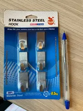 Key-Adhesive Robe Hanging-Hooks Wall-Hanger Bathroom Stainless-Steel Kitchen Bag 