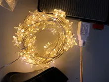 Fairy-Lights Battery-Operated Party-Use Copper 60-Star Outdoor LED Xmas Long for Silver-Color