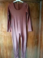 FQLWL-mono Sexy de manga larga para mujer, trajes de una pieza para mujer, mono ajustado marrón, negro y blanco para mujer, Otoño e Invierno
