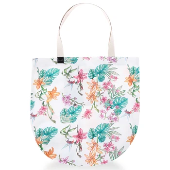

Woman New Fashion summer cotton Large size Shoulder Bag with Inner Pocket Handles with soft fabric floral printed Tote Bag