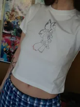 Tops Cute Tees Tshirt Harajuku Oversized Batwing Long-Sleeve Street-Girls Gothic Punk