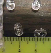 Cuentas de pesca transparentes, doble cruzado, cuentas con orificio, juegos de cuentas transparentes duras, Señuelos de Pesca, accesorios de pesca, 100 Uds.