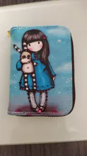 Tarjetero de piel sintética para mujer, Cartera de 9 Bits/10 Bits + 2 posiciones grandes con cremallera, Tarjetero con personajes bonitos