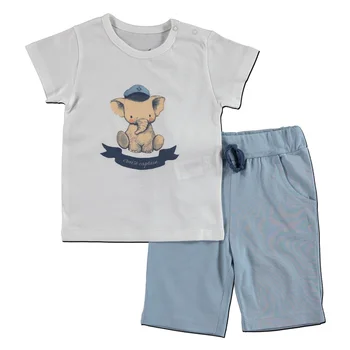 

ebebek Newborn Fashion Club Sailor Baby Boy Supreme T-shirt Short 2 pcs Set