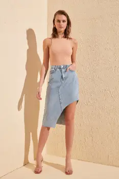 

Trendyol Asymmetrical Denim Skirt TWOSS20ET0067