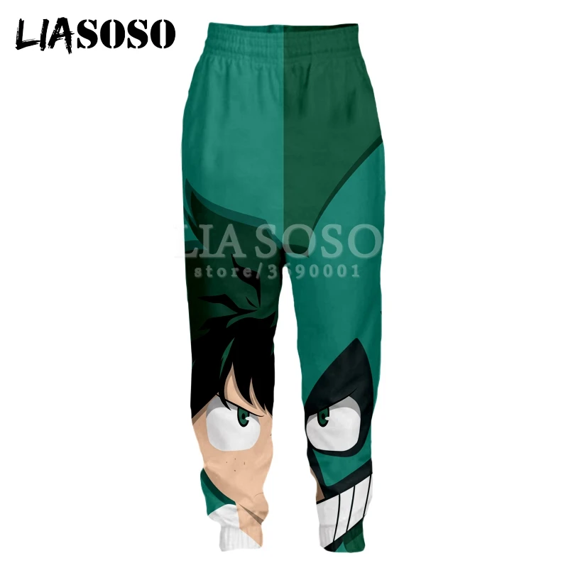 2 LIASOSO, 3d принт, унисекс, спортивные штаны, аниме, комиксы, Boku No My Hero Academy, повседневные тренировочные штаны, крутые штаны для бега, X2791 - Цвет: 2