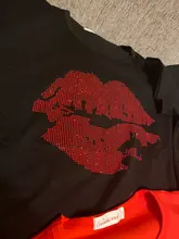 Black T-Shirts Short-Sleeve Trend-Tops Hot-Drilling Korean-Version Cotton Women Summer