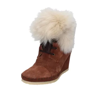 

MUSE women ankle boots suede leather Brown