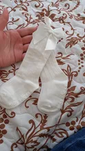 Calcetines para niños pequeños pajarita grande chicas hasta la rodilla largos de algodón suave calcetines con lazo para bebé arco calcetines largos hasta la rodilla