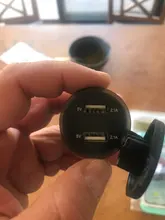 Socket Boat Power Dual-Usb-Charger Motorcycle Waterproof with Voltmeter--Wire-In-Line